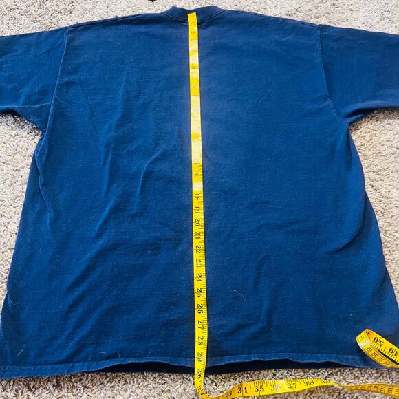 Vintage Mizzou Embroidered XXL Navy T Shirt - Picture 3 of 4